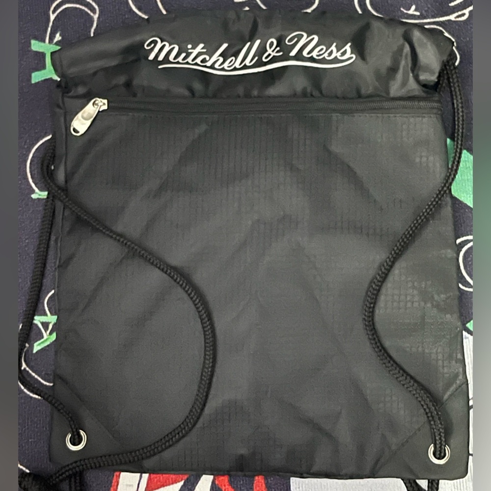 Mitchell & Ness Black Drawstring Backpack - image 1